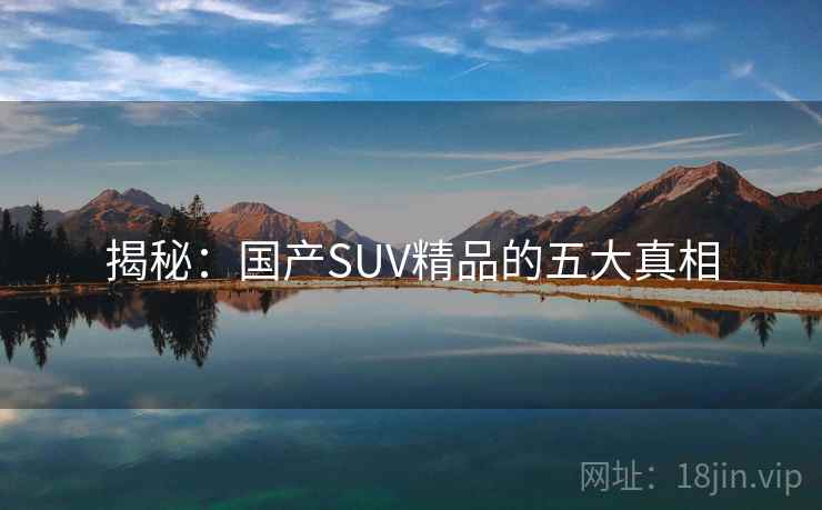 揭秘:国产SUV精品的五大真相